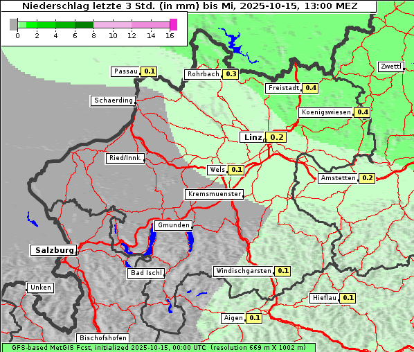 Niederschlag, 15. 10. 2025