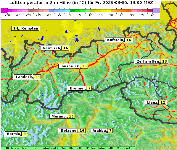 Temperatur, 6. 3. 2026