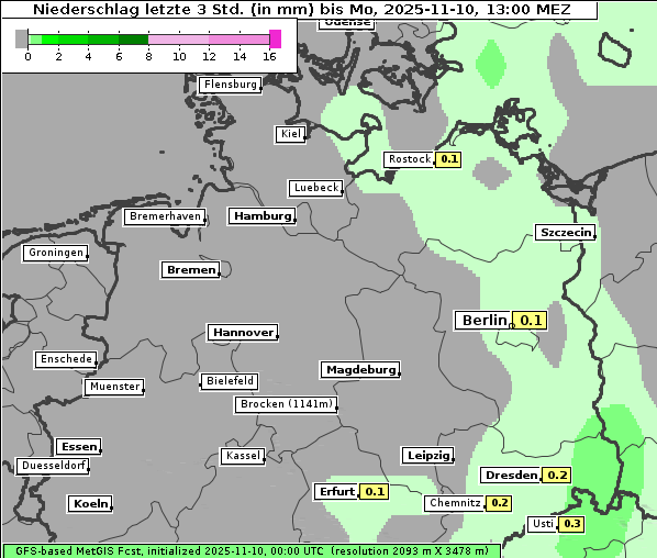 Niederschlag, 10. 11. 2025