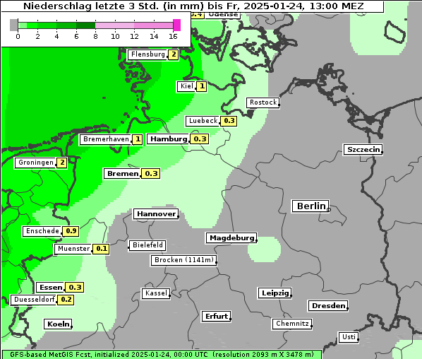 Niederschlag, 24. 1. 2025
