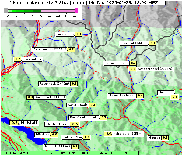 Niederschlag, 23. 1. 2025