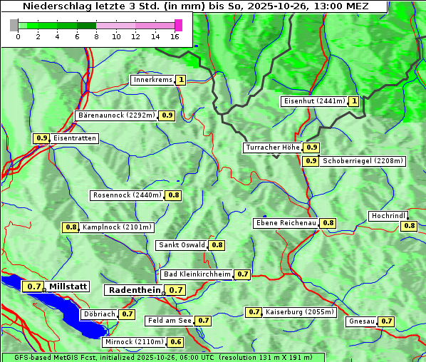 Niederschlag, 26. 10. 2025