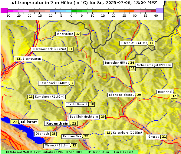 Temperatur, 6. 7. 2025