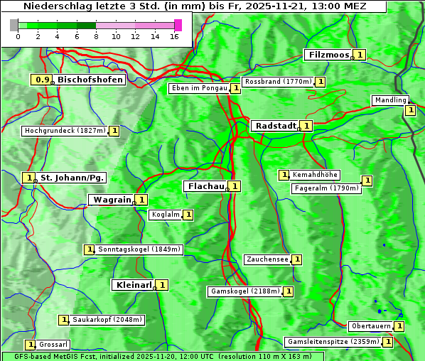 Niederschlag, 21. 11. 2025