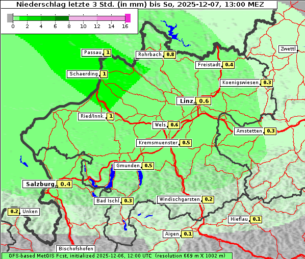 Niederschlag, 7. 12. 2025