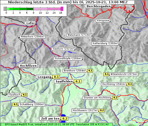 Niederschlag, 21. 10. 2025