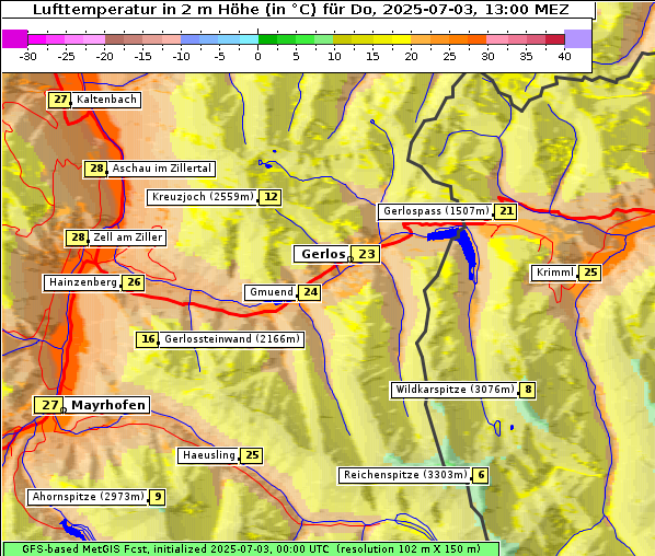 Temperatur, 3. 7. 2025