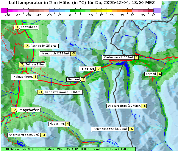 Temperatur, 4. 12. 2025