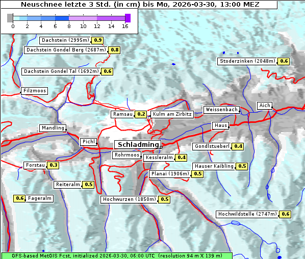 Neuschnee, 30. 3. 2026