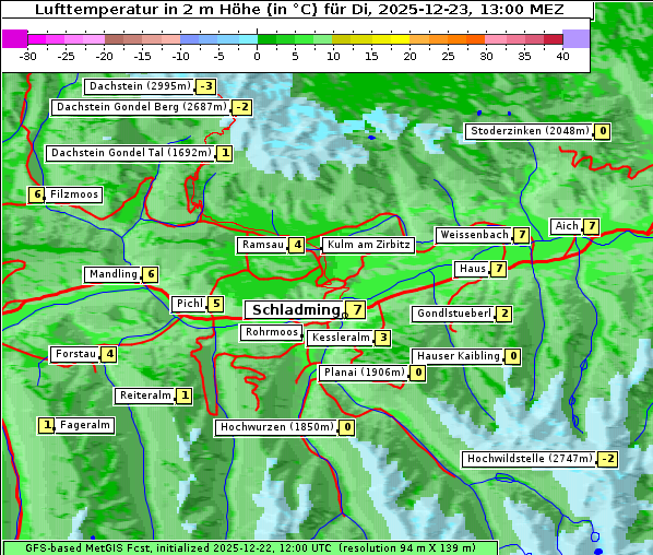 Temperatur, 23. 12. 2025