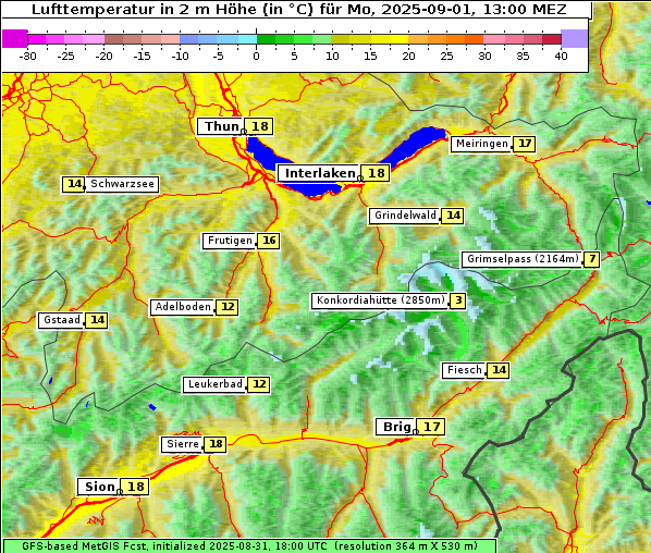 Temperatur, 1. 9. 2025