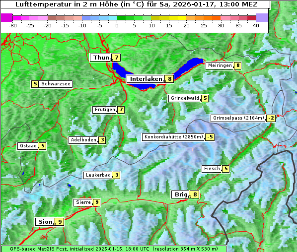 Temperatur, 17. 1. 2026