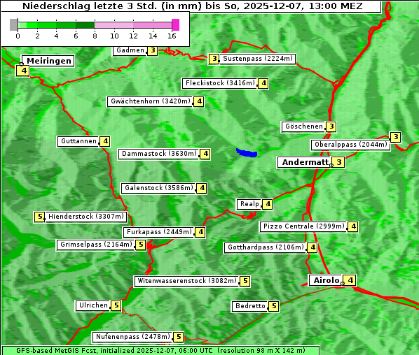 Niederschlag, 7. 12. 2025