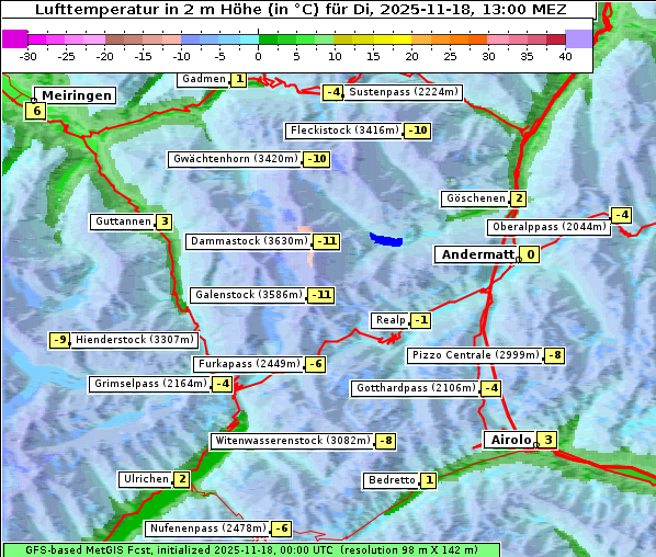 Temperatur, 18. 11. 2025