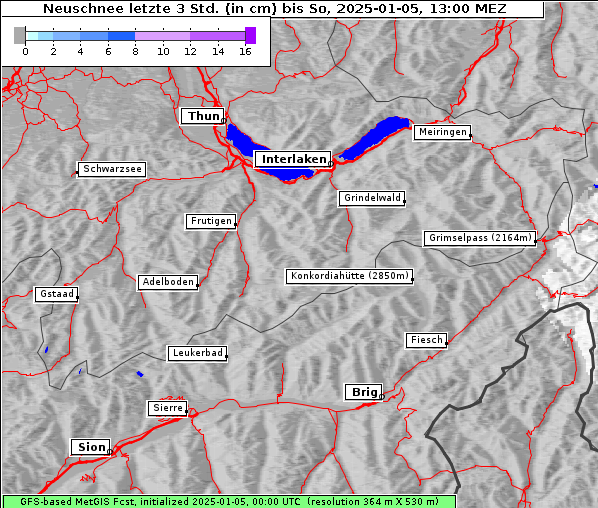 Neuschnee, 5. 1. 2025