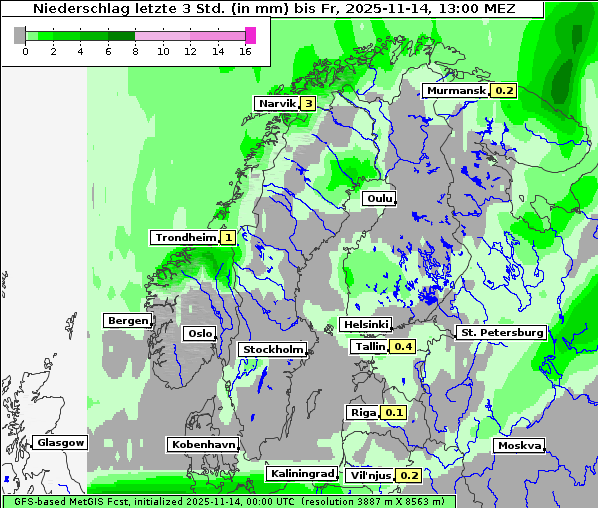 Niederschlag, 14. 11. 2025
