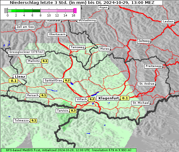 Niederschlag, 29. 10. 2024