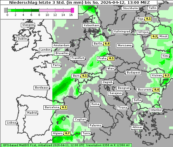Niederschlag, 12. 4. 2026