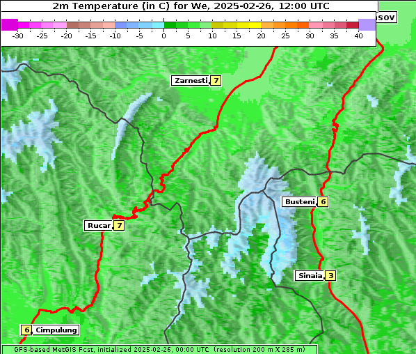 Temperatur, 26. 2. 2025