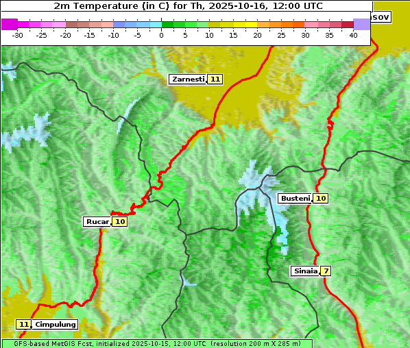 Temperatur, 16. 10. 2025