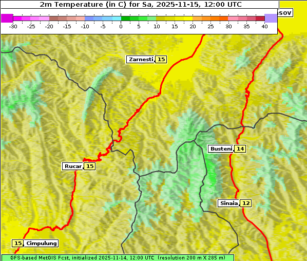 Temperatur, 15. 11. 2025
