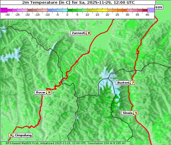Temperatur, 29. 11. 2025