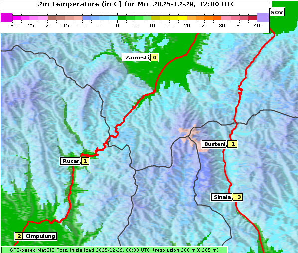 Temperatur, 29. 12. 2025