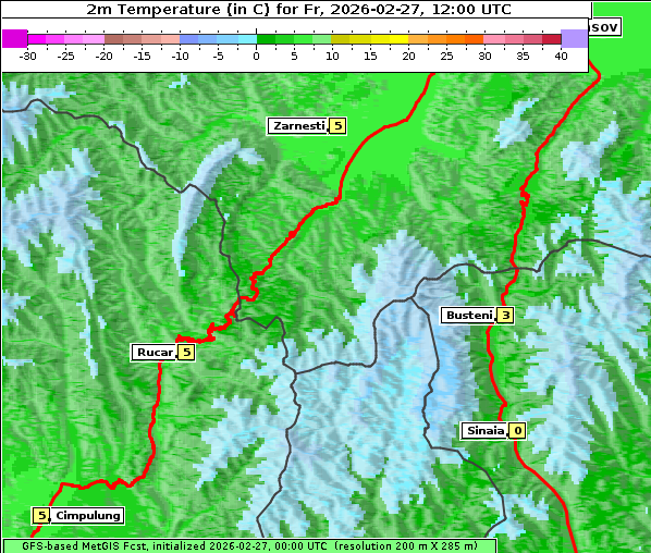Temperatur, 27. 2. 2026
