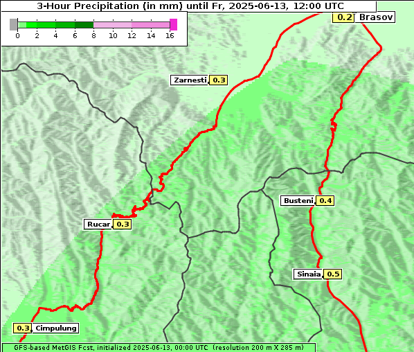 Niederschlag, 13. 6. 2025