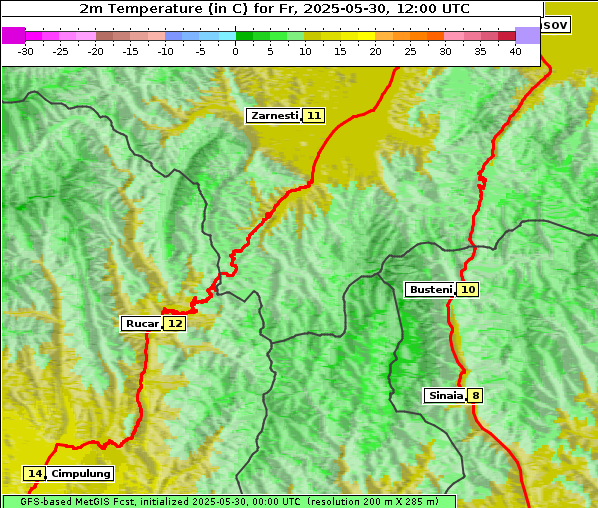 Temperatur, 30. 5. 2025
