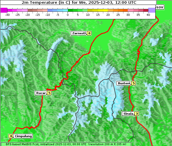 Temperatur, 3. 12. 2025