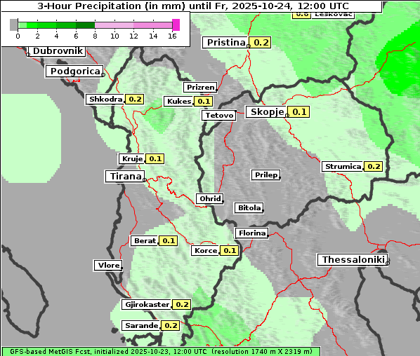 Niederschlag, 24. 10. 2025