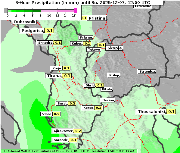 Niederschlag, 7. 12. 2025