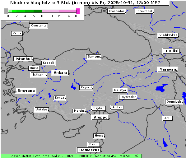Niederschlag, 31. 10. 2025