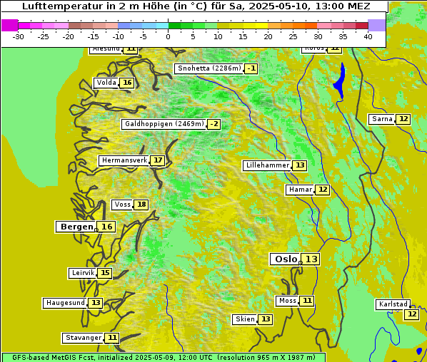 Temperatur, 10. 5. 2025