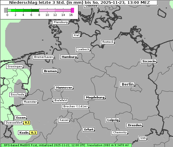 Niederschlag, 23. 11. 2025