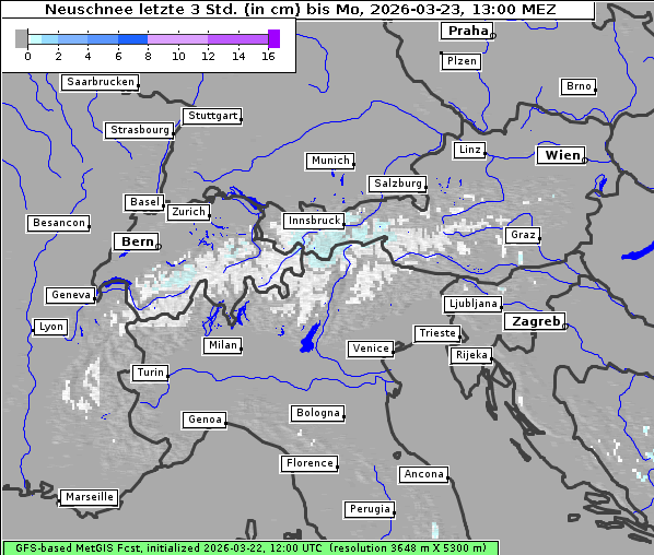 Neuschnee, 23. 3. 2026
