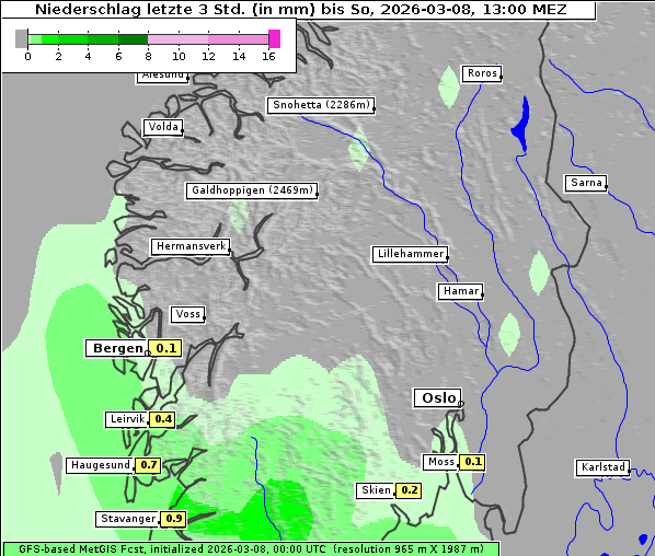 Niederschlag, 8. 3. 2026