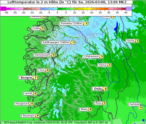 Temperatur, 8. 3. 2026