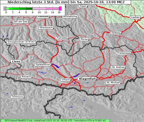 Niederschlag, 18. 10. 2025