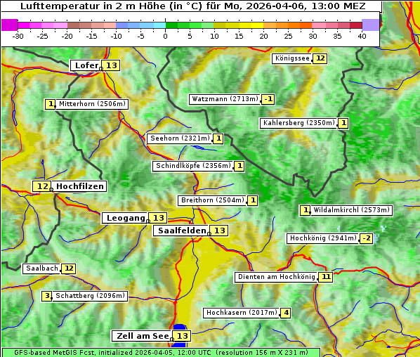 Temperatur, 6. 4. 2026