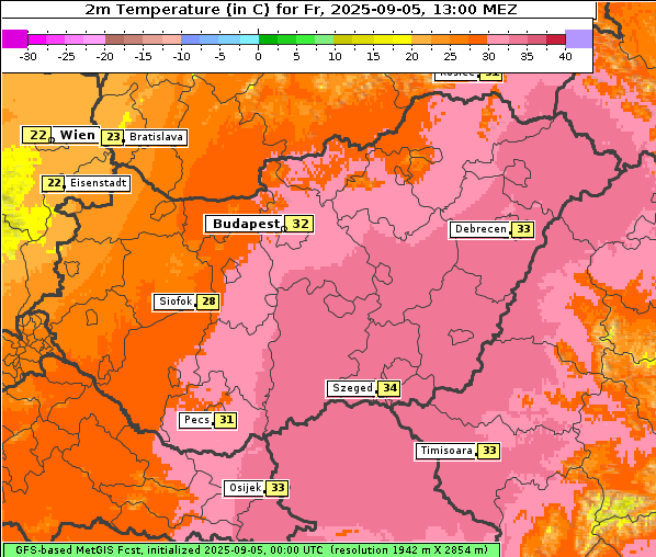 Temperatur, 5. 9. 2025