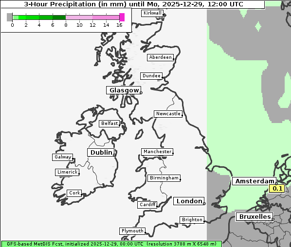 Niederschlag, 29. 12. 2025