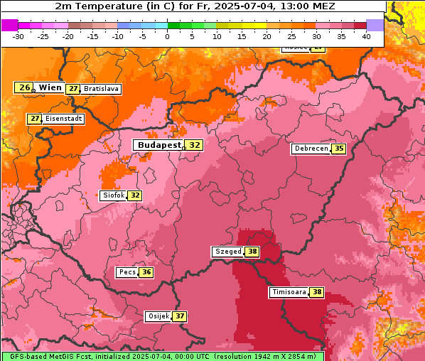 Temperatur, 4. 7. 2025