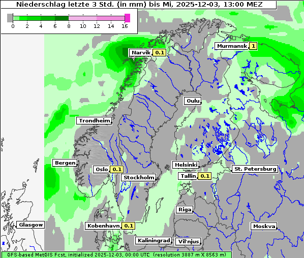 Niederschlag, 3. 12. 2025