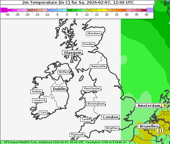 Temperatur, 7. 2. 2026