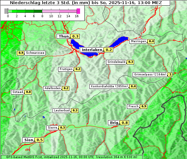 Niederschlag, 16. 11. 2025