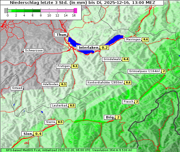 Niederschlag, 16. 12. 2025