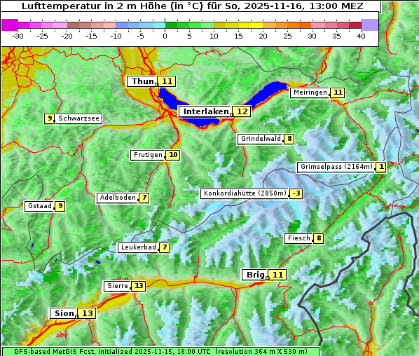 Temperatur, 16. 11. 2025