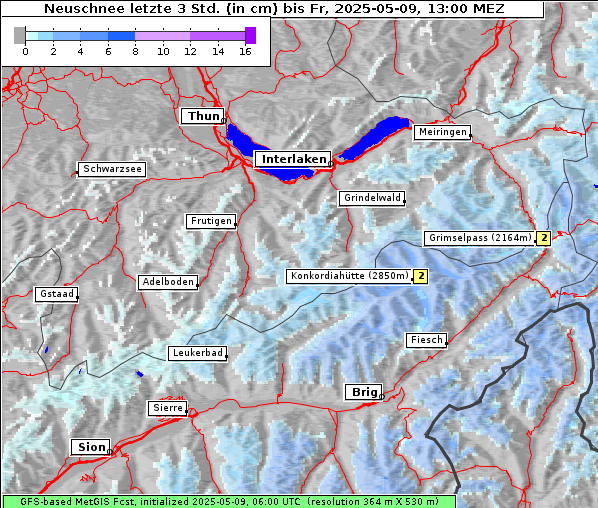 Neuschnee, 9. 5. 2025
